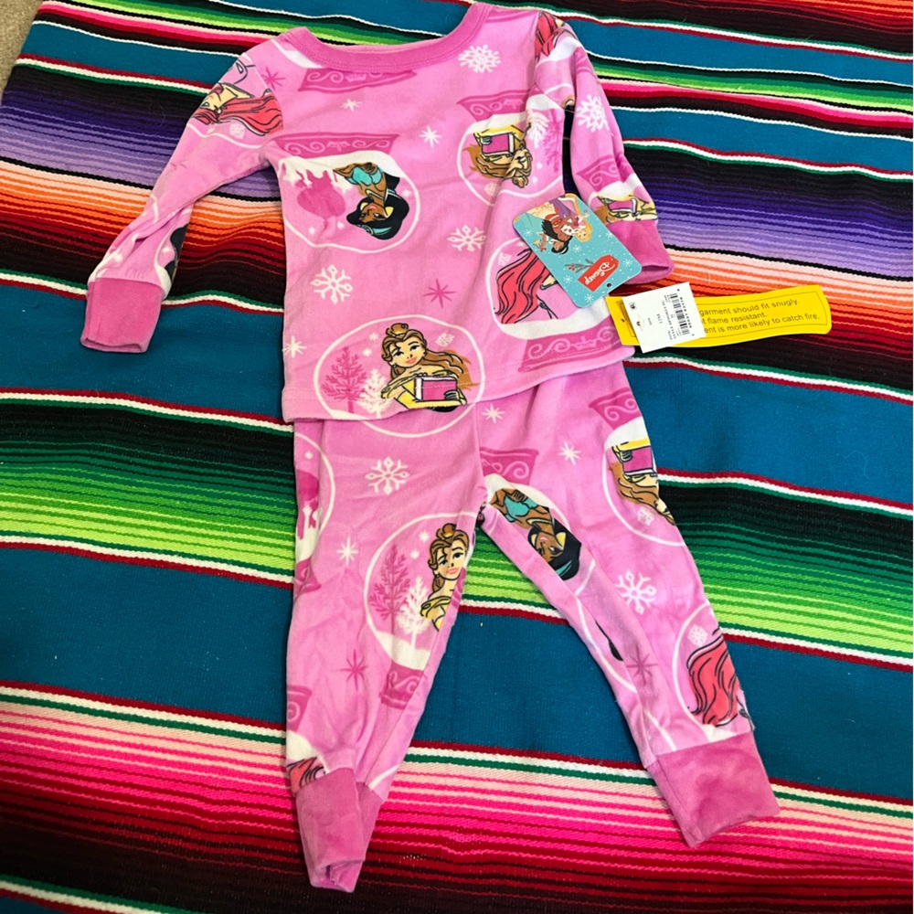 Baby girl Pink Princess Character Pajama Set